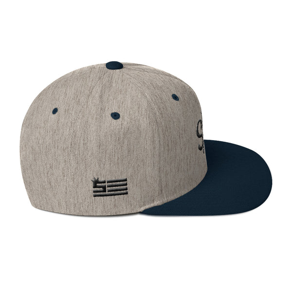 Steezy! BLACK 3D Embroidery Snapback Hat