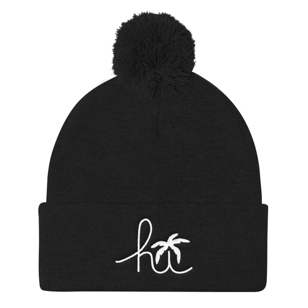 Hawaii Hi-Life Pom Pom Knit Cap