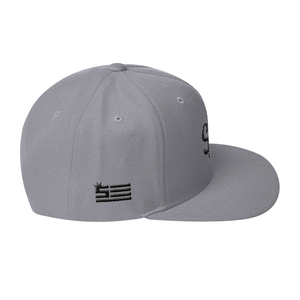Steezy! BLACK 3D Embroidery Snapback Hat