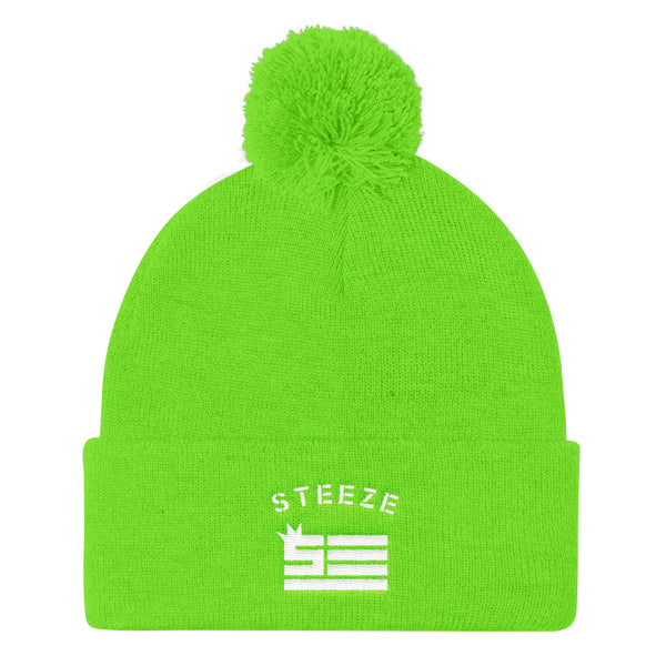 S T E E Z E Flag Pom Pom Knit Cap