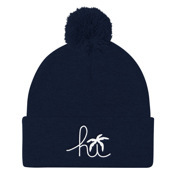 Hawaii Hi-Life Pom Pom Knit Cap