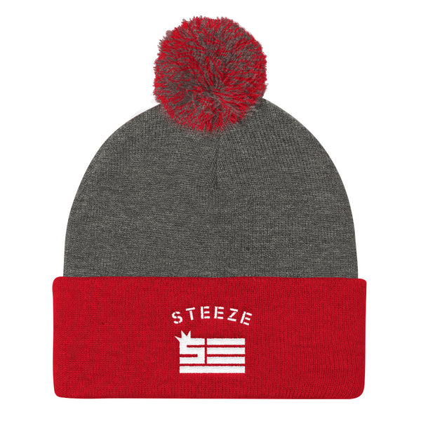 S T E E Z E Flag Pom Pom Knit Cap