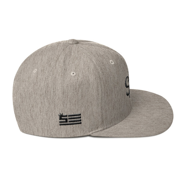 Steezy! BLACK 3D Embroidery Snapback Hat