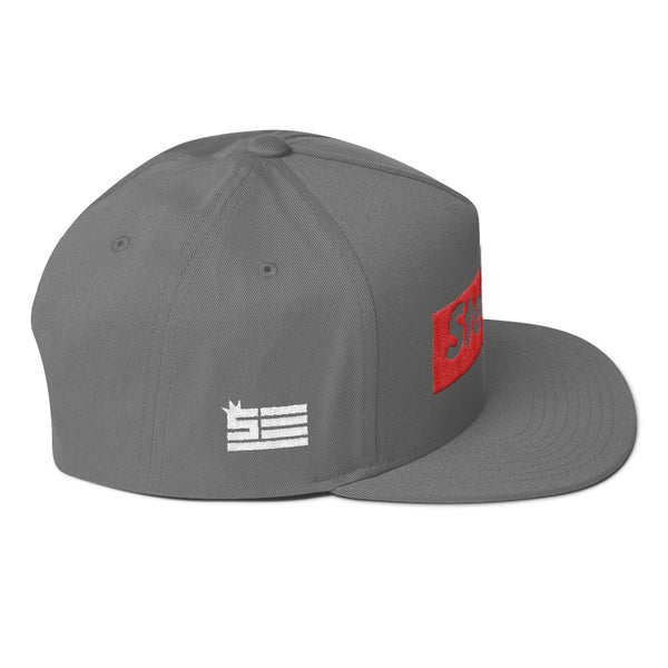 Steeze Candy Bar Logo - 5 Panel Snapback Red w/ White lettering