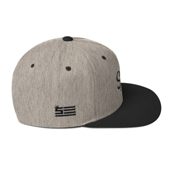 Steezy! BLACK 3D Embroidery Snapback Hat