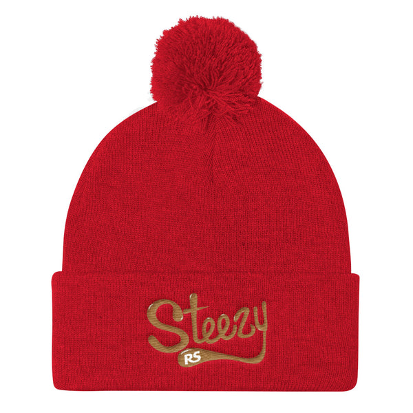 Steezy! Pom Pom Knit Cap