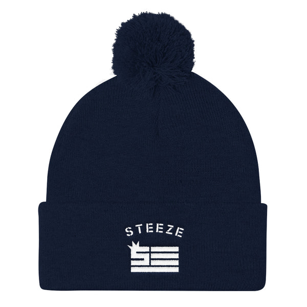 S T E E Z E Flag Pom Pom Knit Cap