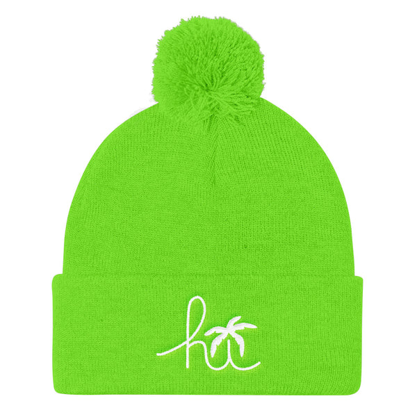 Hawaii Hi-Life Pom Pom Knit Cap
