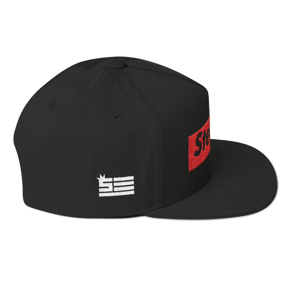 Steeze Candy Bar Logo - 5 Panel Snapback Red w/ White lettering